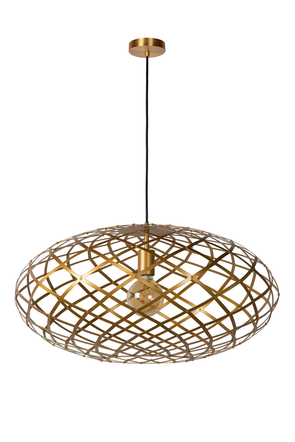 HÄNGELEUCHTE WOLFRAM 65/162 cm   - Messingfarben, KONVENTIONELL, Metall (65/162cm) - Lucide