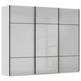 SCHWEBETÜRENSCHRANK  in Grau, Weiß  - Schwarz/Weiß, KONVENTIONELL, Glas/Holzwerkstoff (271/223/68cm) - Novel