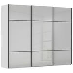 SCHWEBETÜRENSCHRANK  in Grau, Weiß  - Schwarz/Weiß, KONVENTIONELL, Glas/Holzwerkstoff (242/223/68cm) - Novel