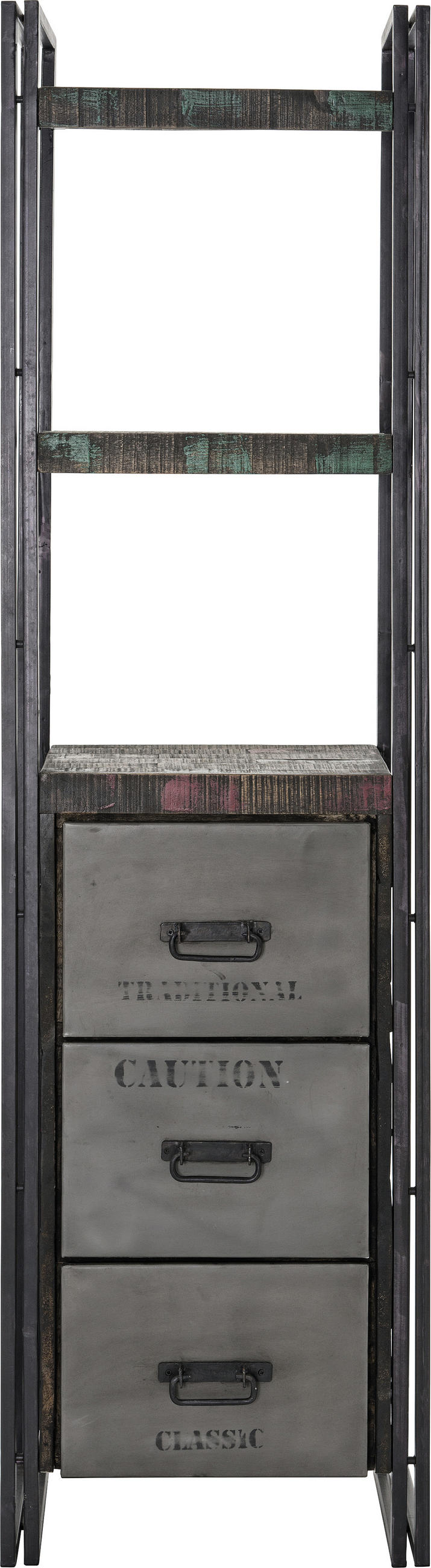 REGAL  55/200/40 cm Braun  - Braun, Design, Holz/Metall (55/200/40cm)