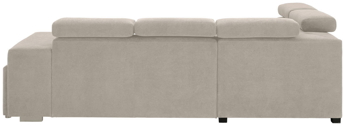 ECKSOFA Beige Webstoff  - Beige/Schwarz, KONVENTIONELL, Holz/Textil (244/283cm) - Carryhome