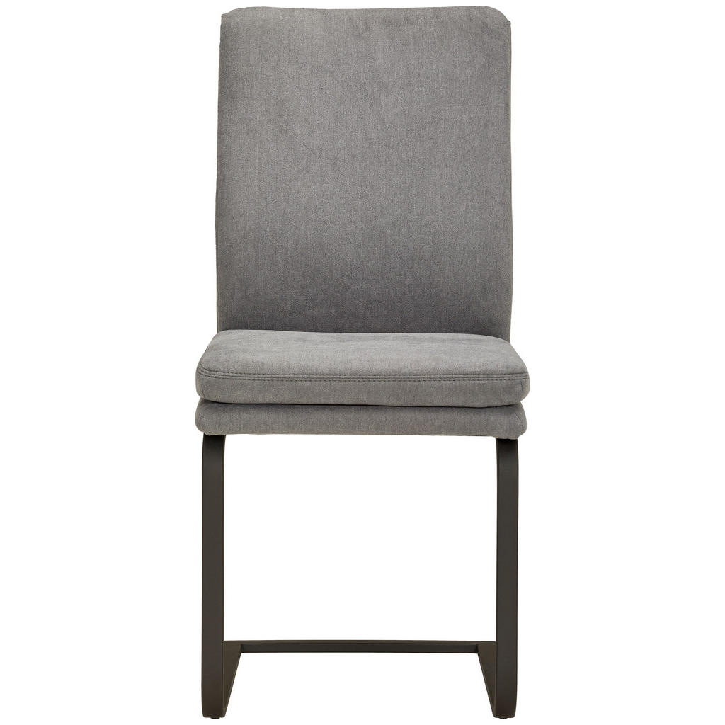 Thumbnail - Novel Schwingstuhl, Grau, Metall, Textil, Flachrohr, C-Form, 47x100x64 cm, Stoffauswahl, Esszimmer, Stühle, Esszimmerstü...