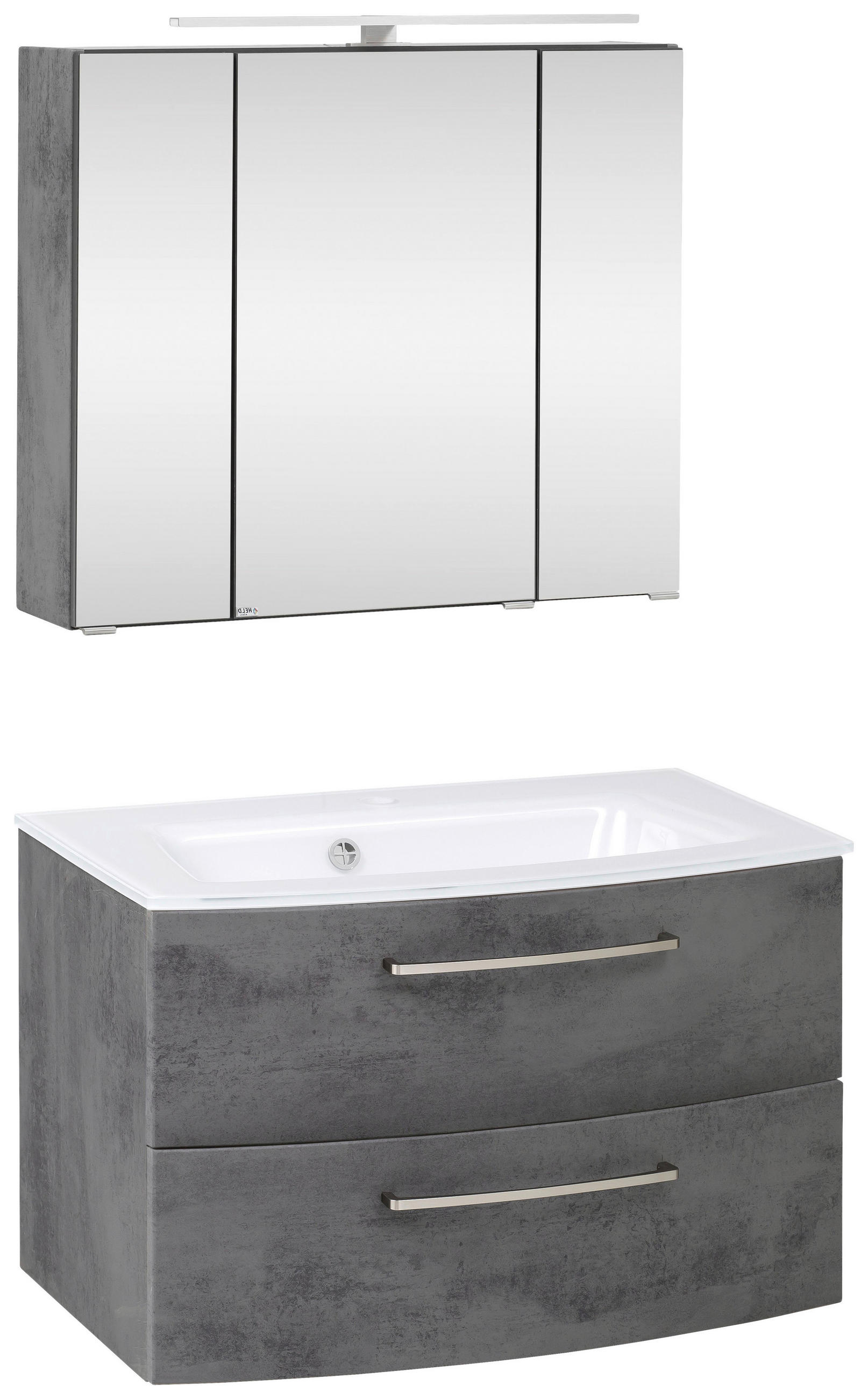 Badmöbel-set 3-tlg Inkl. Led Stockholm 80cm Weiß