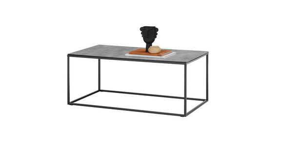 COUCHTISCH rechteckig Grau, Schwarz 110/60/45 cm  - Schwarz/Grau, Design, Glas/Metall (110/60/45cm) - Xora