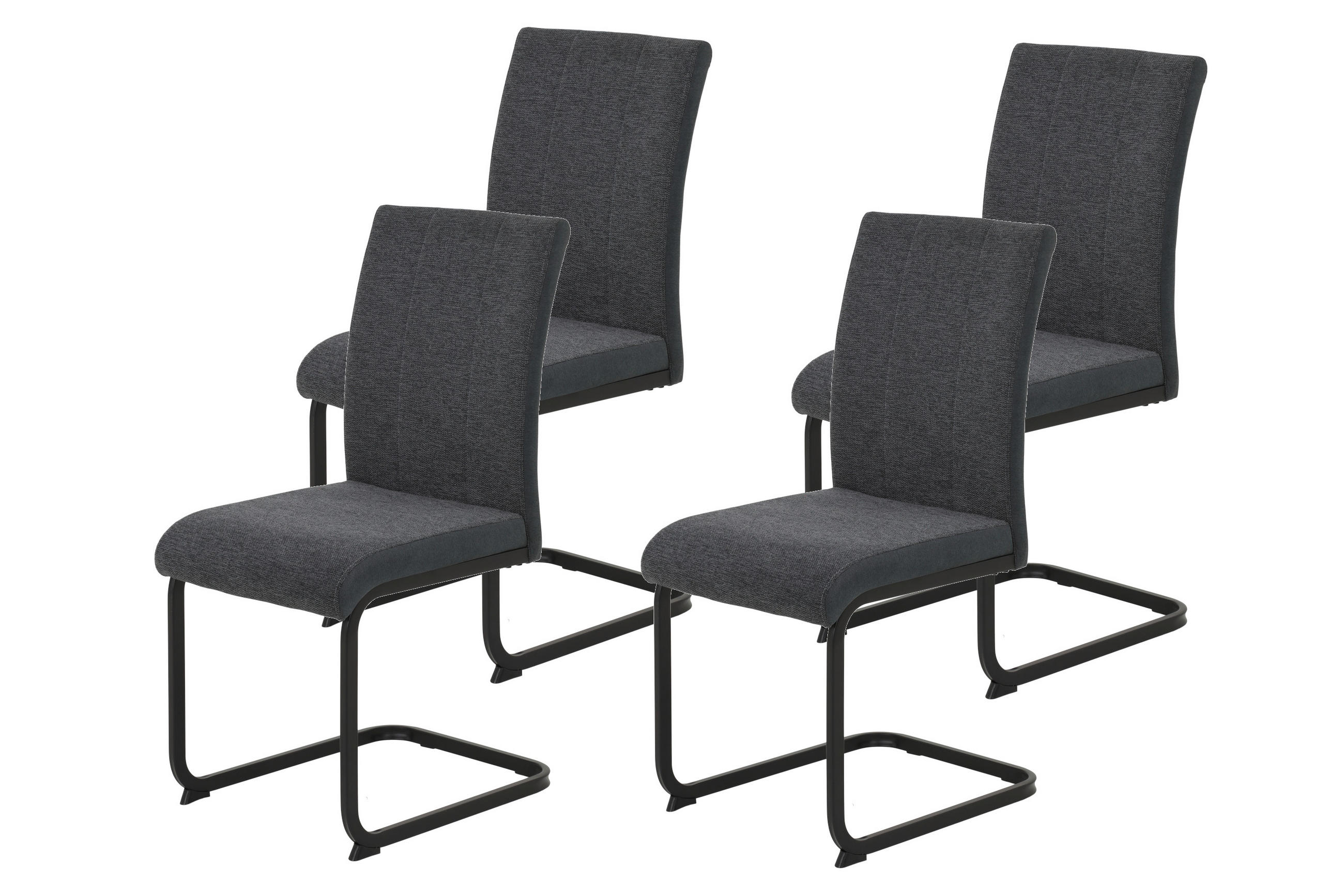P & B Schwingstuhl-Set Anthrazit 43x92x52 cm