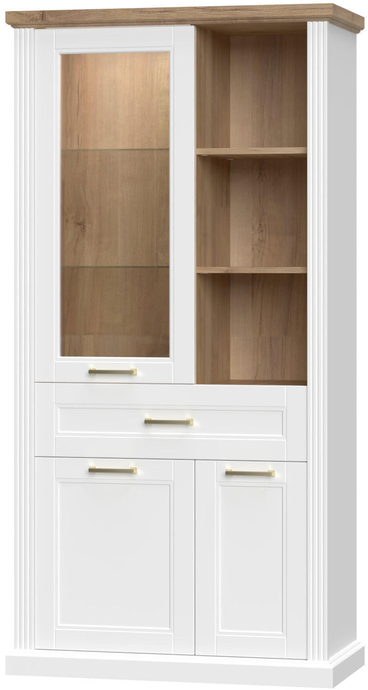 VITRINA, barve grafita - barve grafita, Design, kovina/leseni material (101/200/48cm) - Landscape