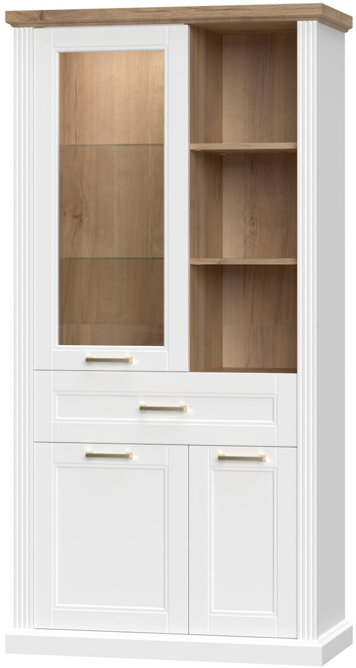 VITRINA, barve grafita - barve grafita, Design, kovina/leseni material (101/200/48cm) - Landscape
