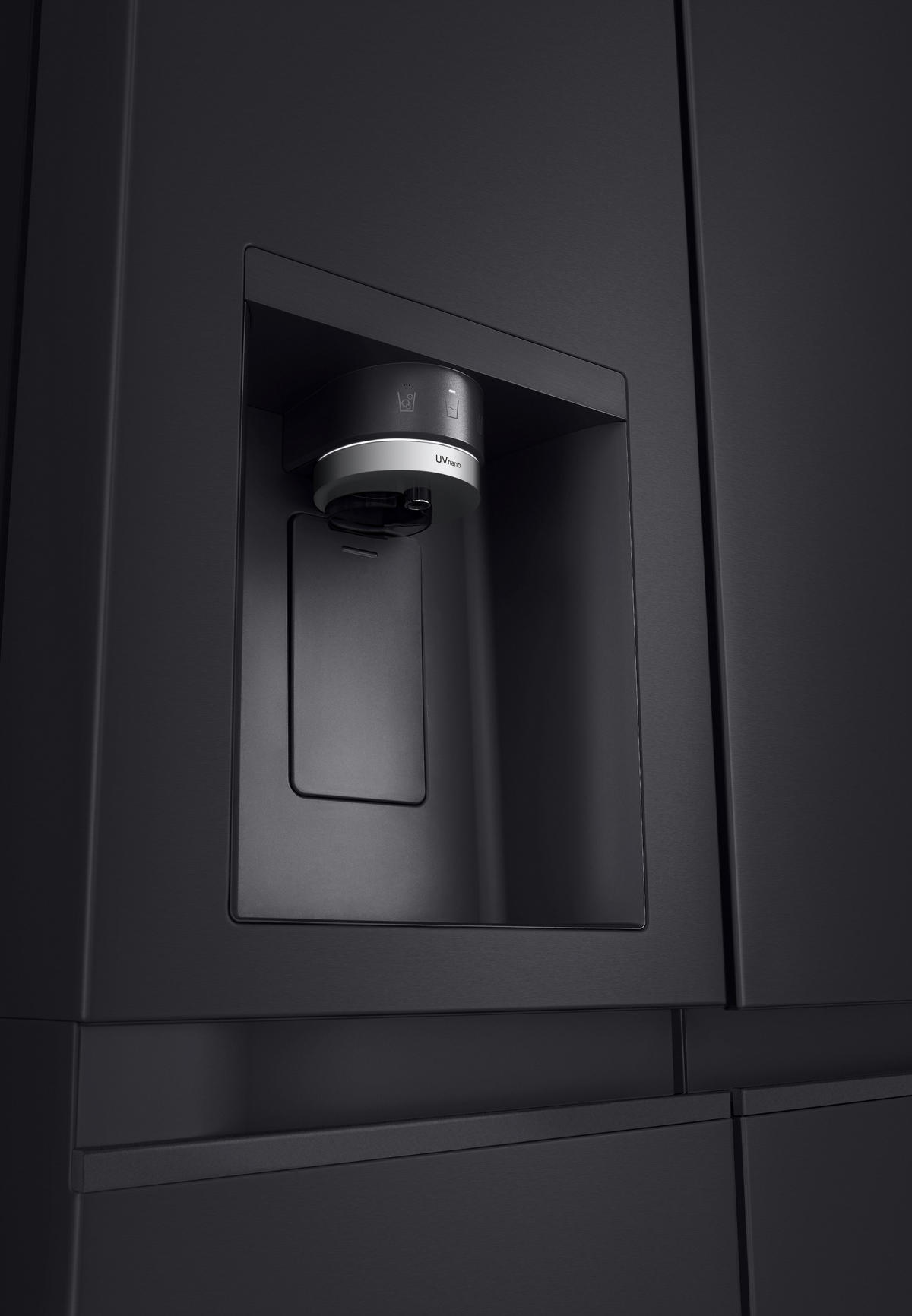 SIDE-BY-SIDE 91,3/179/73,5 cm GSLE91EVAB  - Schwarz, Trend, Glas/Kunststoff (91,3/179/73,5cm) - LG