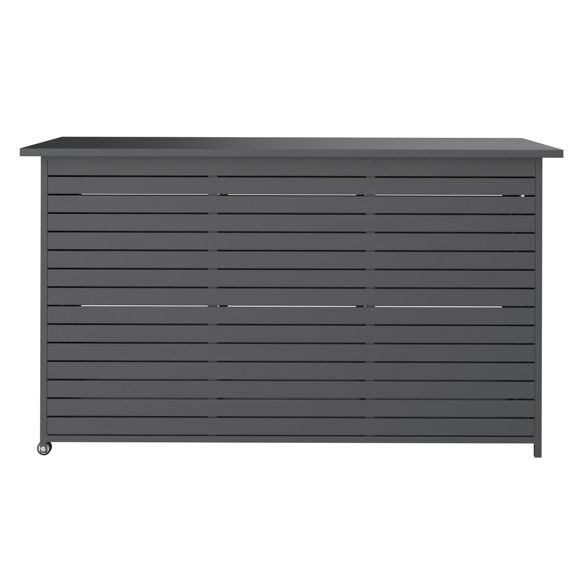 KISSENBOX 160/94/83 cm  - Schwarz/Grau, Basics, Textil/Metall (160/94/83cm) - Ambia Garden