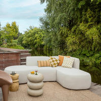 LOUNGEGARNITUR  258/168 cm  Aluminium  - Naturfarben, MODERN, Textil/Metall (258/168cm) - Livetastic