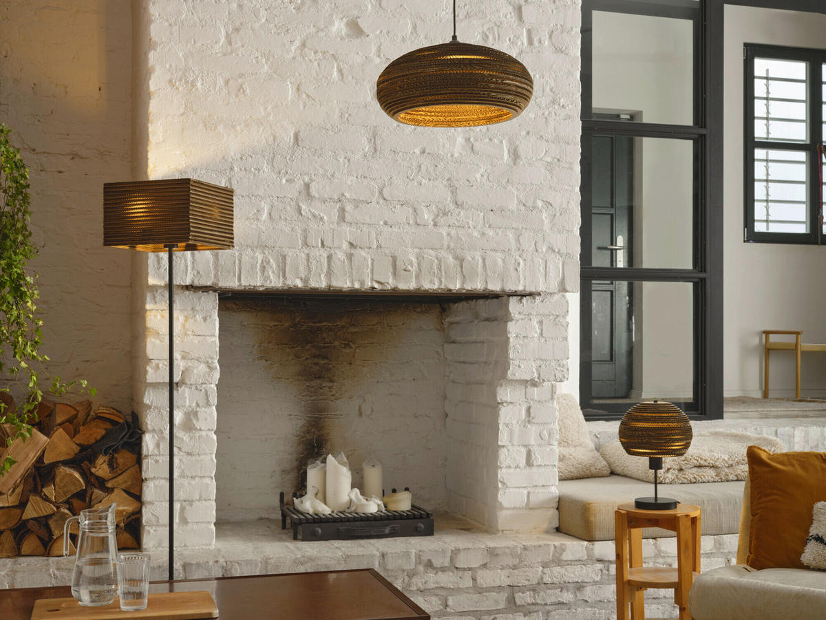 HÄNGELEUCHTE 40/125 cm  - Braun, Natur, Karton/Metall (40/125cm) - Osram