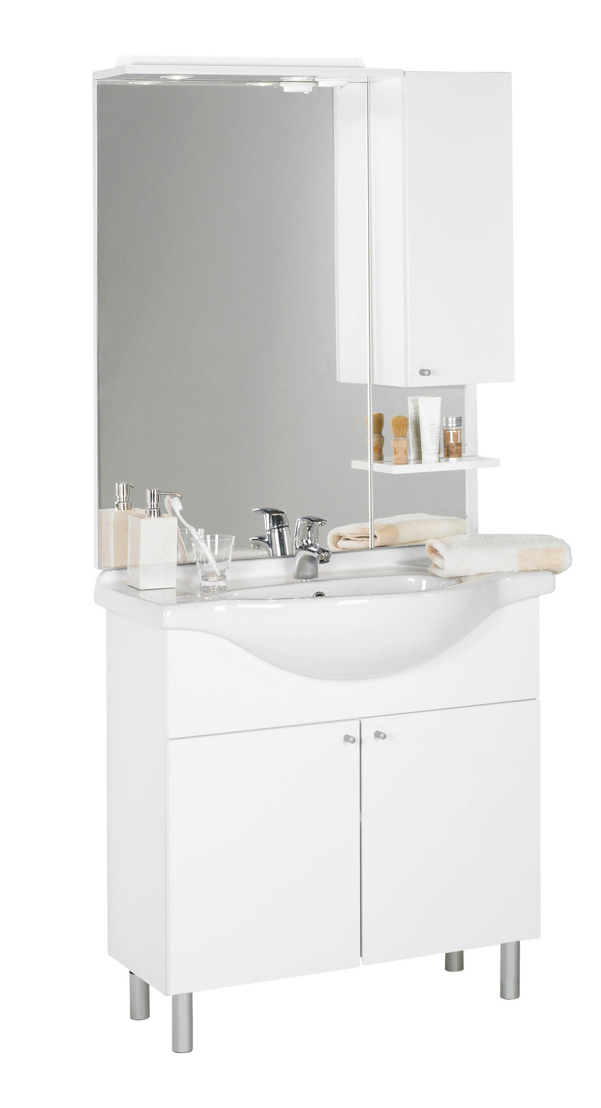 FÜRDŐSZOBA - fehér, Konventionell, faalapú anyag (85/183/48cm) - Xora