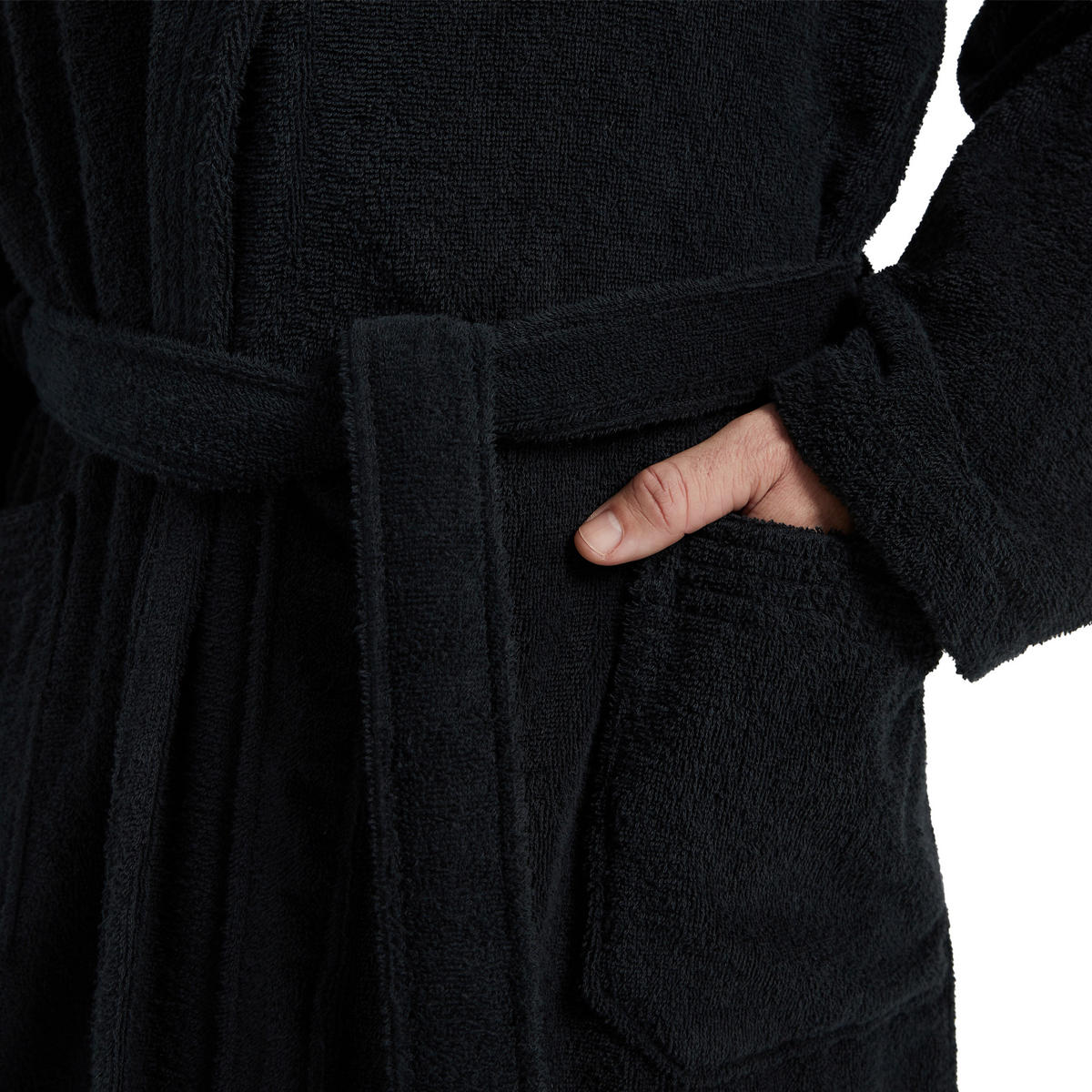 BADEMANTEL XS Unisex  - Schwarz, Basics, Textil (XSnull) - Moeve