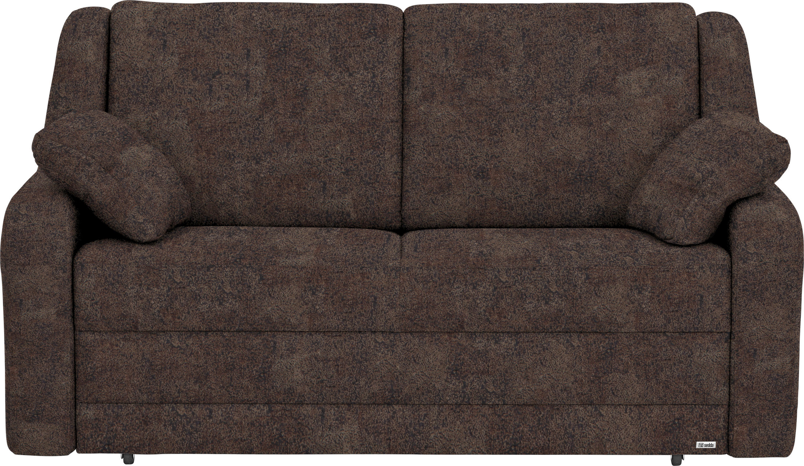 SCHLAFSOFA in Textil Braun  - Schwarz/Braun, Konventionell, Kunststoff/Textil (158/88/91cm) - Sedda