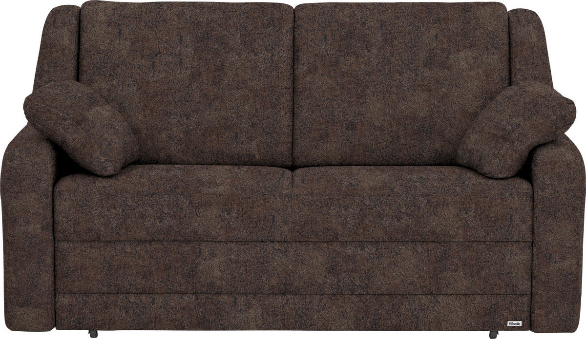SCHLAFSOFA in Textil Braun  - Schwarz/Braun, Konventionell, Kunststoff/Textil (158/88/91cm) - Sedda
