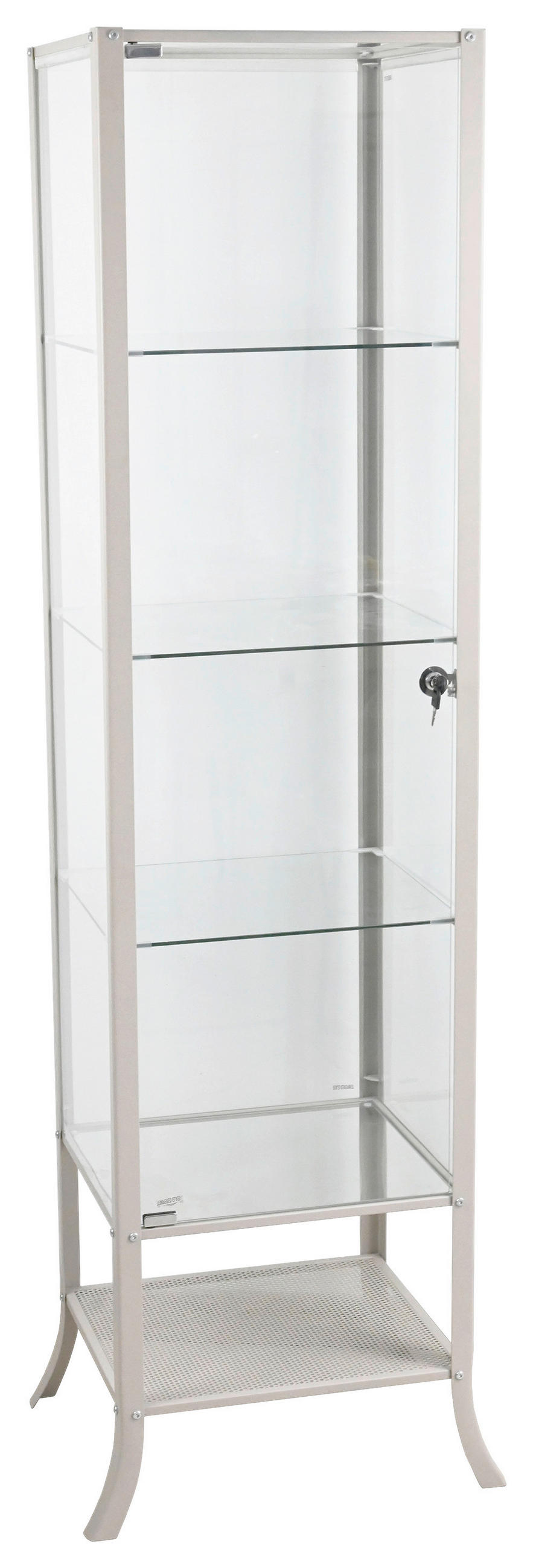 VITRINE in Kaschmir  - Kaschmir/Transparent, Basics, Glas/Metall (45/180/40cm) - Xora