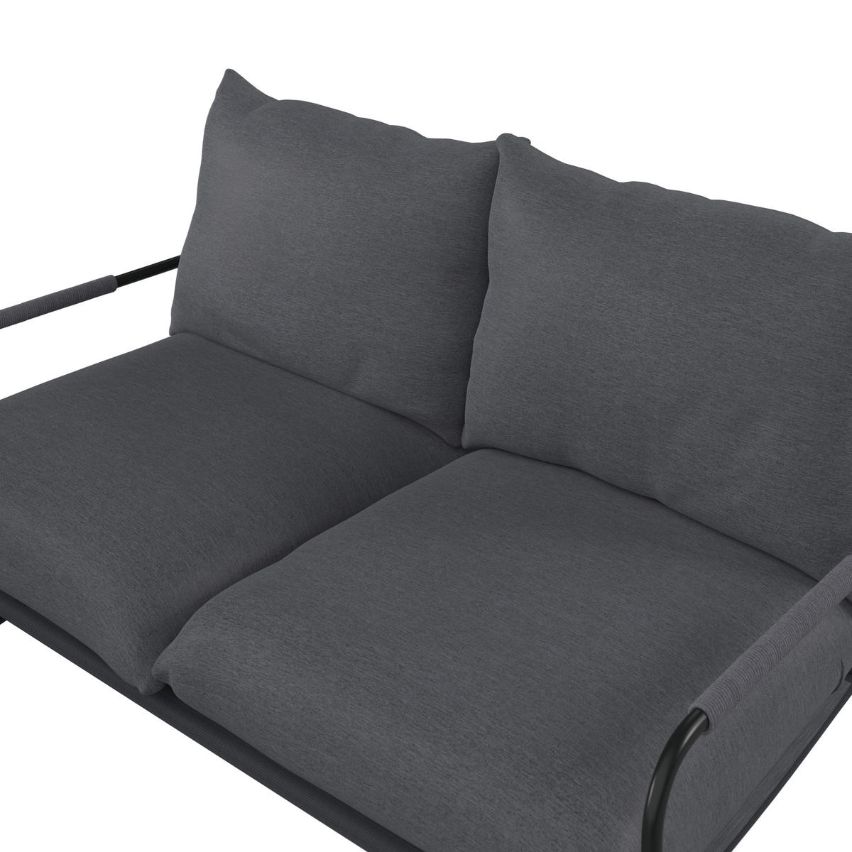 GARTENSET Webstoff Eisen  - Anthrazit/Grau, Design, Glas/Textil - Ambia Garden