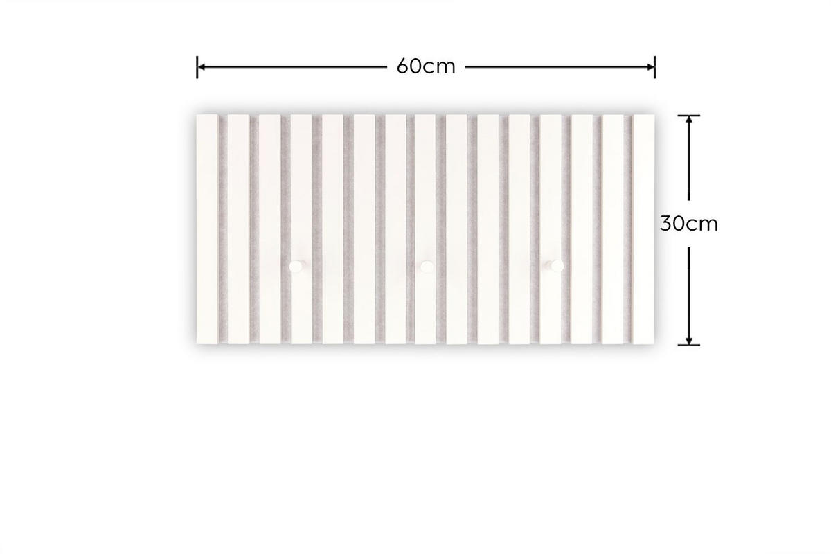 GARDEROBENPANEEL  in 60/30/7 cm  - Sandfarben, MODERN, Holzwerkstoff/Textil (60/30/7cm)