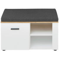 GARDEROBENBANK  in 80/47/38 cm  - Eichefarben/Anthrazit, Basics, Kunststoff/Textil (80/47/38cm) - Xora