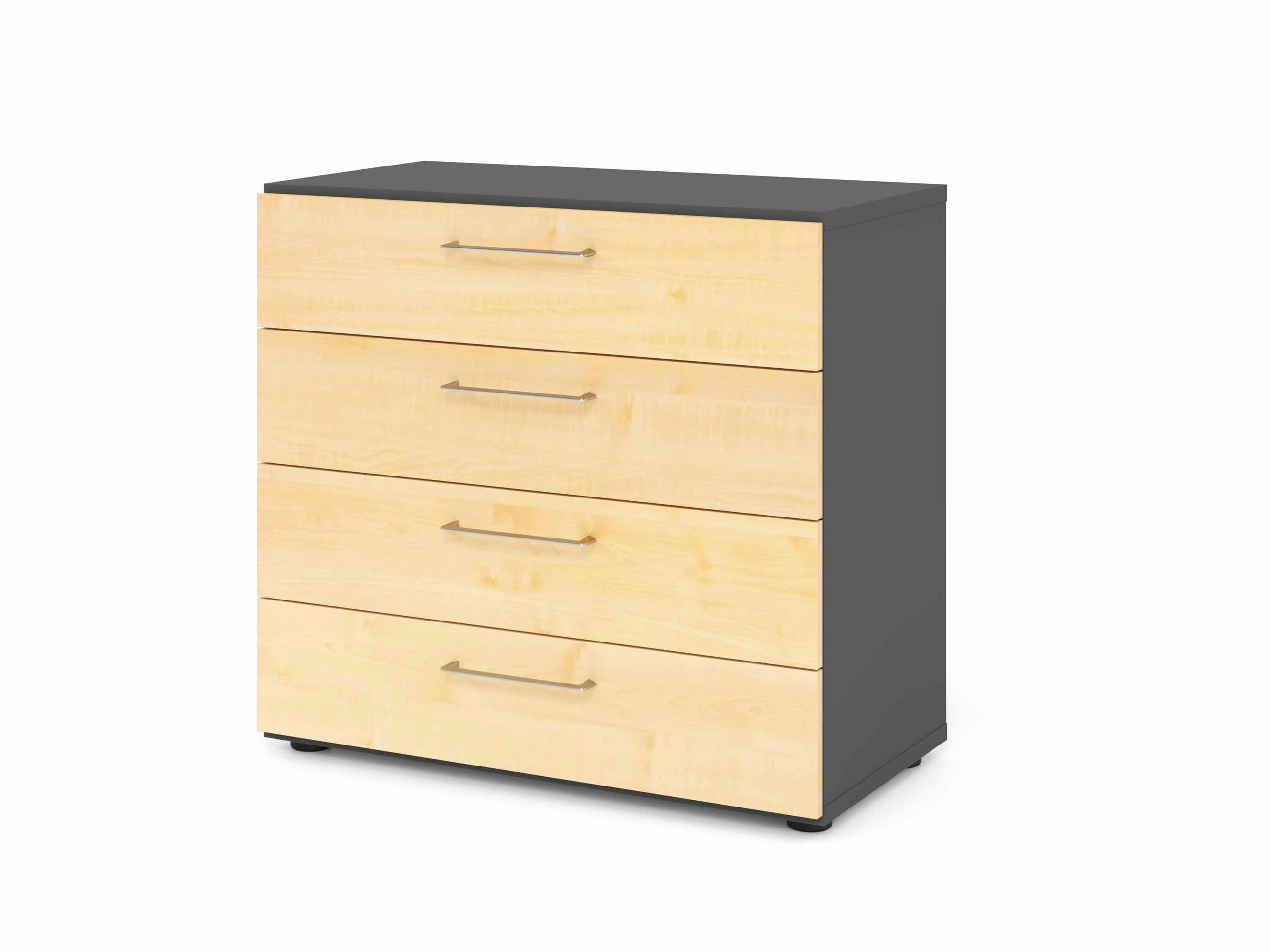 AKTENSCHRANK Graphitfarben, Ahornfarben  - Ahornfarben/Graphitfarben, Basics, Holzwerkstoff (80/74,8/41,7cm) - Venda