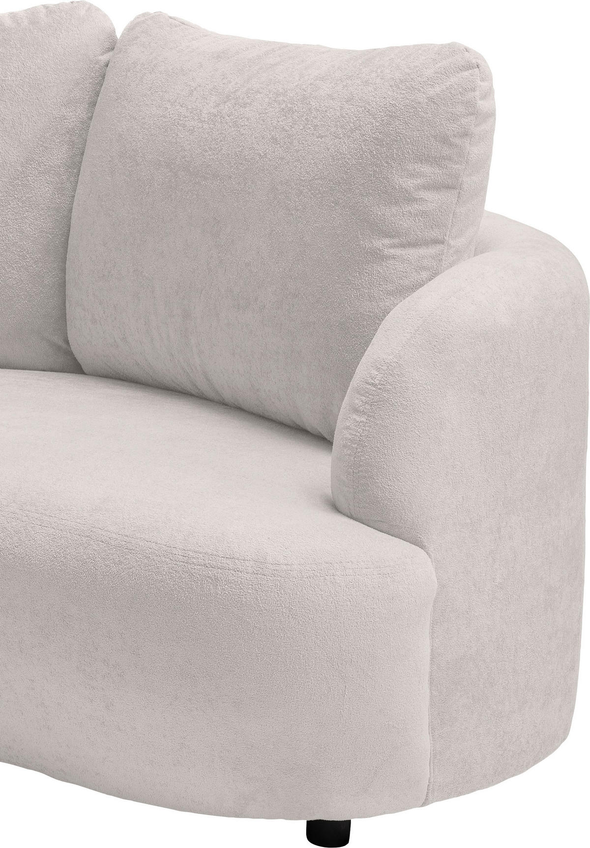ECKSOFA Beige Mikrofaser  - Beige/Schwarz, MODERN, Kunststoff/Textil (250/139cm) - Livetastic