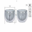 KAFFEEGLAS - Grau, KONVENTIONELL, Glas (8,8/8,9cm) - Novel