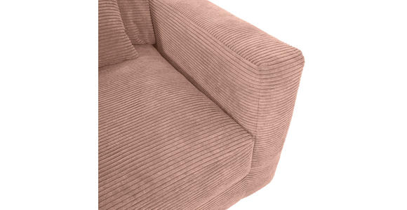 BIGSOFA Cord Altrosa - Schwarz/Altrosa, KONVENTIONELL, Kunststoff/Textil (260/66/115cm) - Carryhome