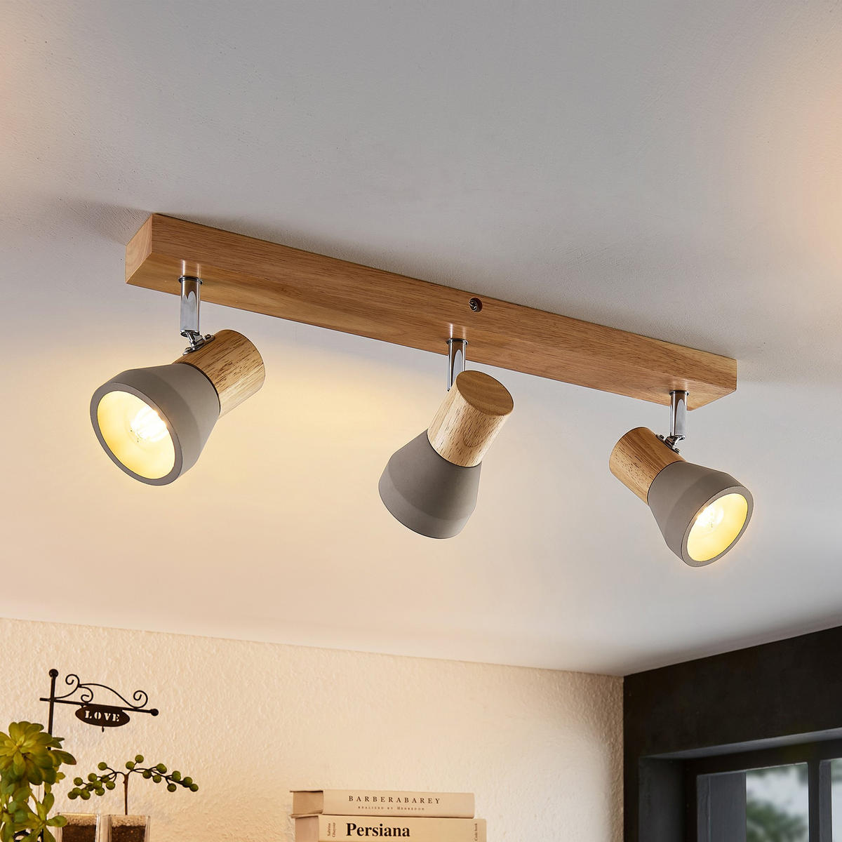 STRAHLER Alina 57/7,2/12,3 cm  - Eschefarben/Grau, Natur, Holz/Stein (57/7,2/12,3cm) - Novel