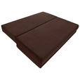 SCHLAFSOFA  mit Liegefunktion, Schlafen auf Sitzhöhe, Rücken echt Cord Braun  - Schwarz/Braun, KONVENTIONELL, Holz/Textil (196/96/103cm) - Carryhome
