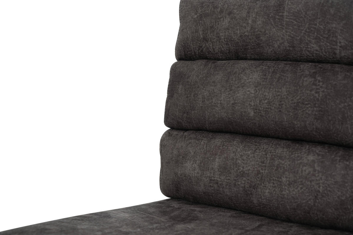 BARHOCKER Webstoff Braun Eisen Stoffauswahl, Sitzfläche 360° drehbar  - Schwarz/Braun, Design, Textil/Metall (42/90-117/58,5cm) - Novel