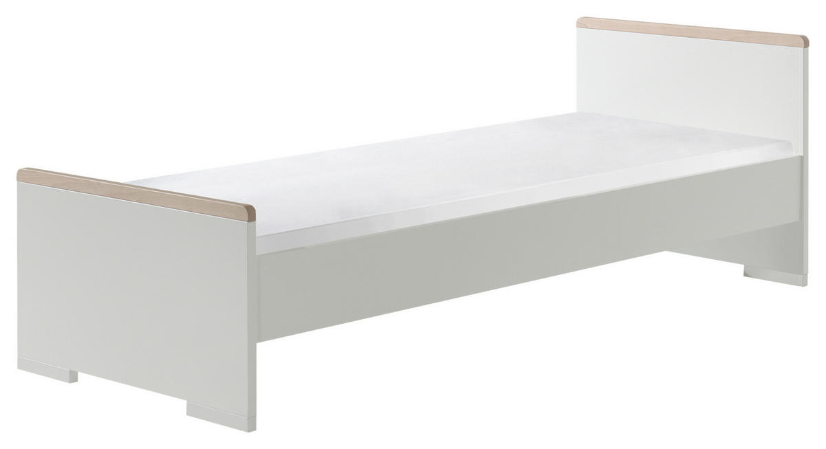 BETT 90/200 cm  in Weiß  - Weiß, MODERN (90/200cm) - MID.YOU