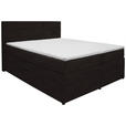 BOXSPRINGBETT 180/200 cm  in Dunkelbraun  - Wengefarben/Dunkelbraun, KONVENTIONELL, Holz/Textil (180/200cm) - Carryhome