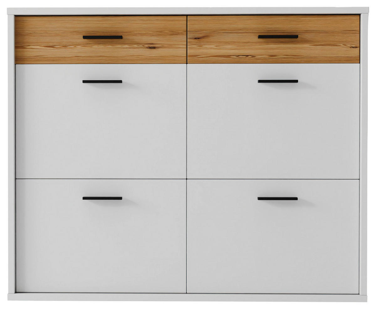 HÄNGESCHUHSCHRANK 125/101/37 cm  - Eichefarben/Anthrazit, Design, Holzwerkstoff/Metall (125/101/37cm) - Xora