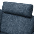 ECKSOFA in Struktur Blau 157/262 cm - Blau/Schwarz, Design, Textil/Metall (157/262cm) - Novel
