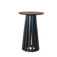 COUCHTISCH Mangoholz massiv 40/40/58 cm rund Schwarz, Braun  - Schwarz/Braun, MODERN, Holz/Metall (40/40/58cm) - MID.YOU