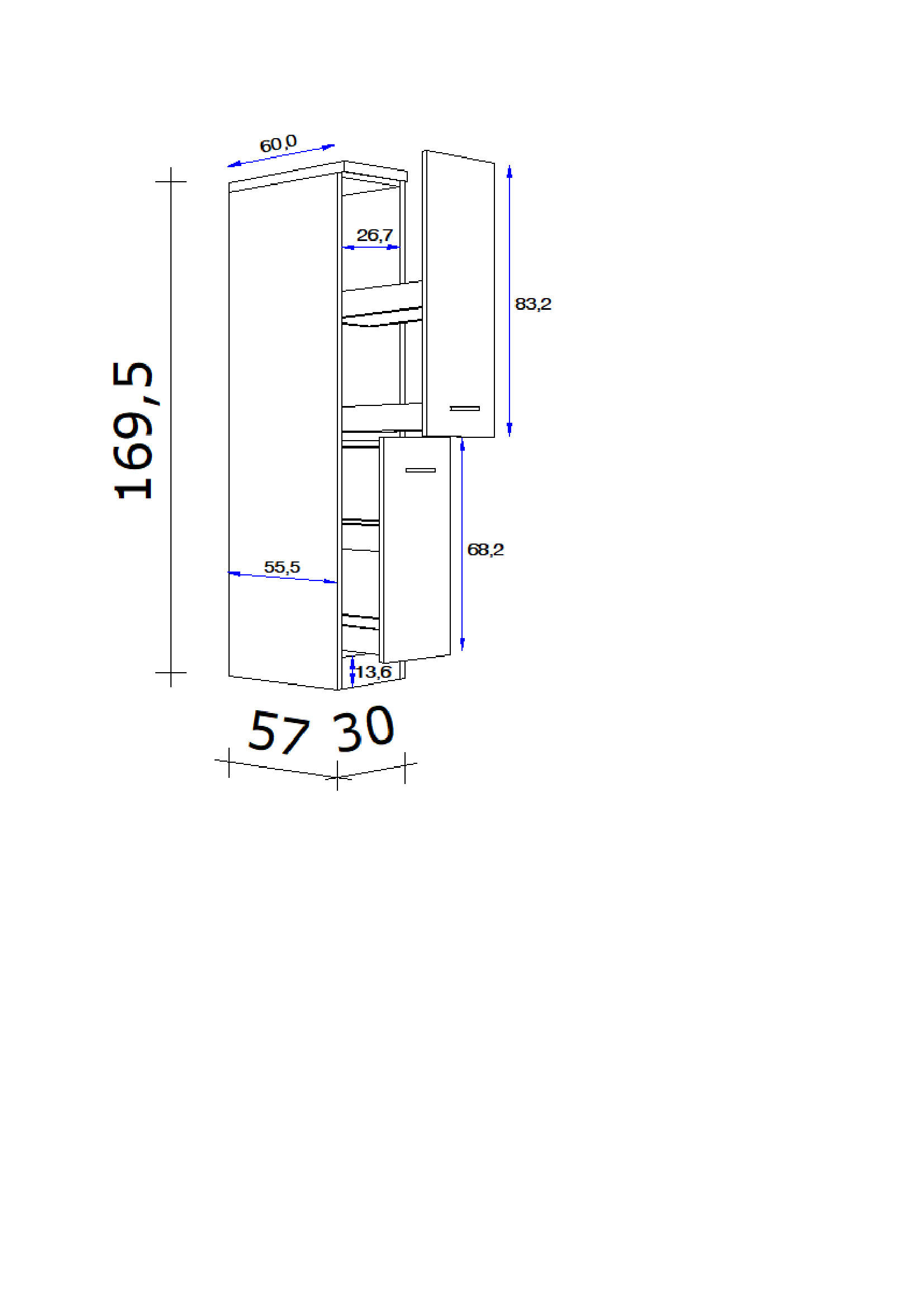 APOTHEKERSCHRANK 30/169,5/60 cm  in Sonoma Eiche, Weiß Hochglanz  - Edelstahlfarben/Weiß Hochglanz, KONVENTIONELL, Holzwerkstoff/Metall (30/169,5/60cm) - FlexWell