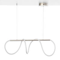 LED-HÄNGELEUCHTE 90/90/120 cm   - Silberfarben, Design, Kunststoff/Metall (90/90/120cm)