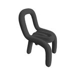 STUHL  in Eisen Textilgeflecht Metall, Kunststoff, Textil glänzend  - Schwarz, Trend, Kunststoff/Textil (36/47/74cm) - Ambia Home