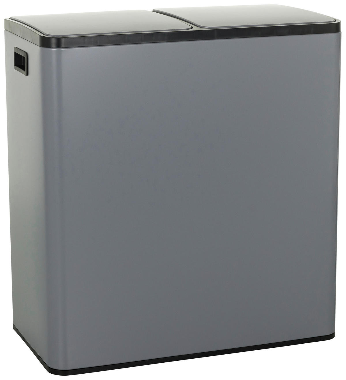 ABFALLSAMMLER 2x30 L  - Schwarz/Grau, MODERN, Kunststoff/Metall (58,5/62/32cm) - MID.YOU