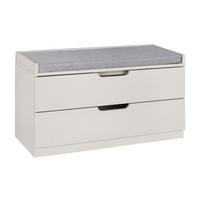 GARDEROBENBANK - Grau, Design, Textil (80/44,5/35,5cm) - MID.YOU