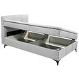 BOXBETT 120/200 cm  in Hellgrau  - Hellgrau, Basics, Holzwerkstoff/Textil (120/200cm) - Xora