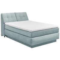 BOXSPRINGBETT 140/200 cm  in Hellblau  - Schwarz/Hellblau, KONVENTIONELL, Kunststoff/Textil (140/200cm) - SetOne by Musterring