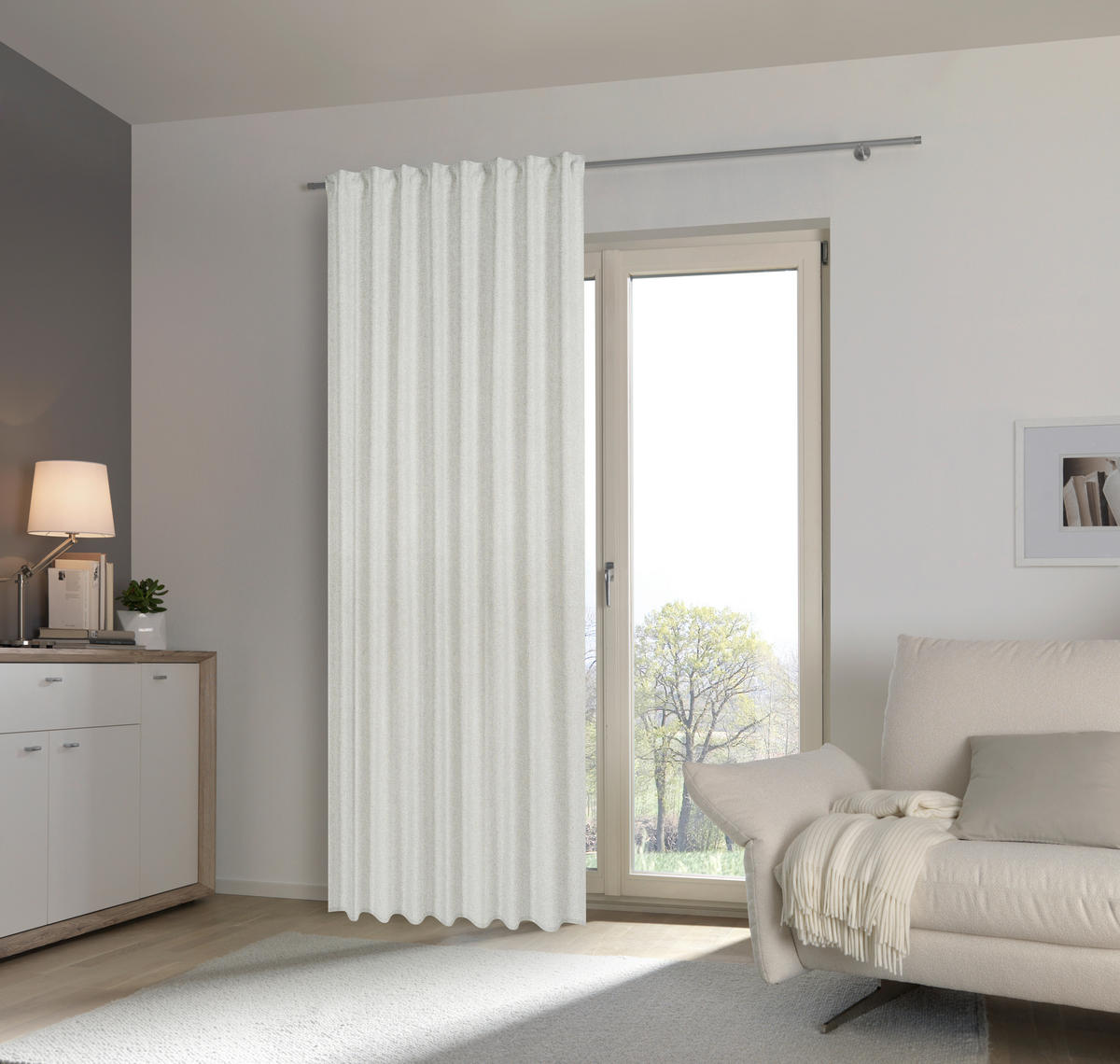 HOTOVÝ ZÁVĚS, zatemnění, 135/300 cm - šampaňská, Basics, textil (135/300cm) - Esposa