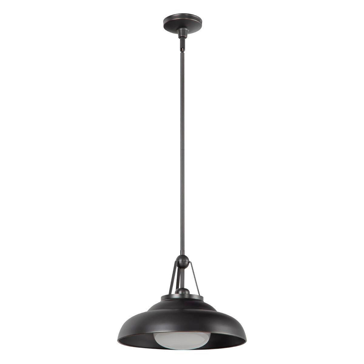 VISEČA SVETILKA  Alora      36,8/29,5 cm     60 W E27 - barve brona, Konvencionalno, kovina/steklo (36,8/29,5cm) - Elstead Lighting