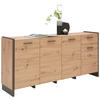 SIDEBOARD  in 186,5/86,1/41,3 cm  - Eichefarben/Eiche Artisan, Trend, Holzwerkstoff/Kunststoff (186,5/86,1/41,3cm) - Hom`in