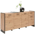 SIDEBOARD  186,5/86,1/41,3 cm 1 Schublade(n)  - Eichefarben/Eiche Artisan, Trend, Holzwerkstoff/Kunststoff (186,5/86,1/41,3cm) - Hom`in