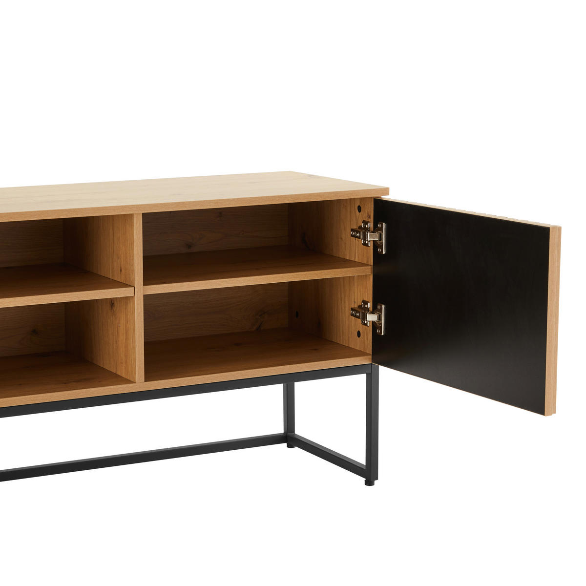 LOWBOARD Bueno  in 160/60/40 cm  - Schwarz/Eiche Artisan, MODERN, Holzwerkstoff/Metall (160/60/40cm) - Xora