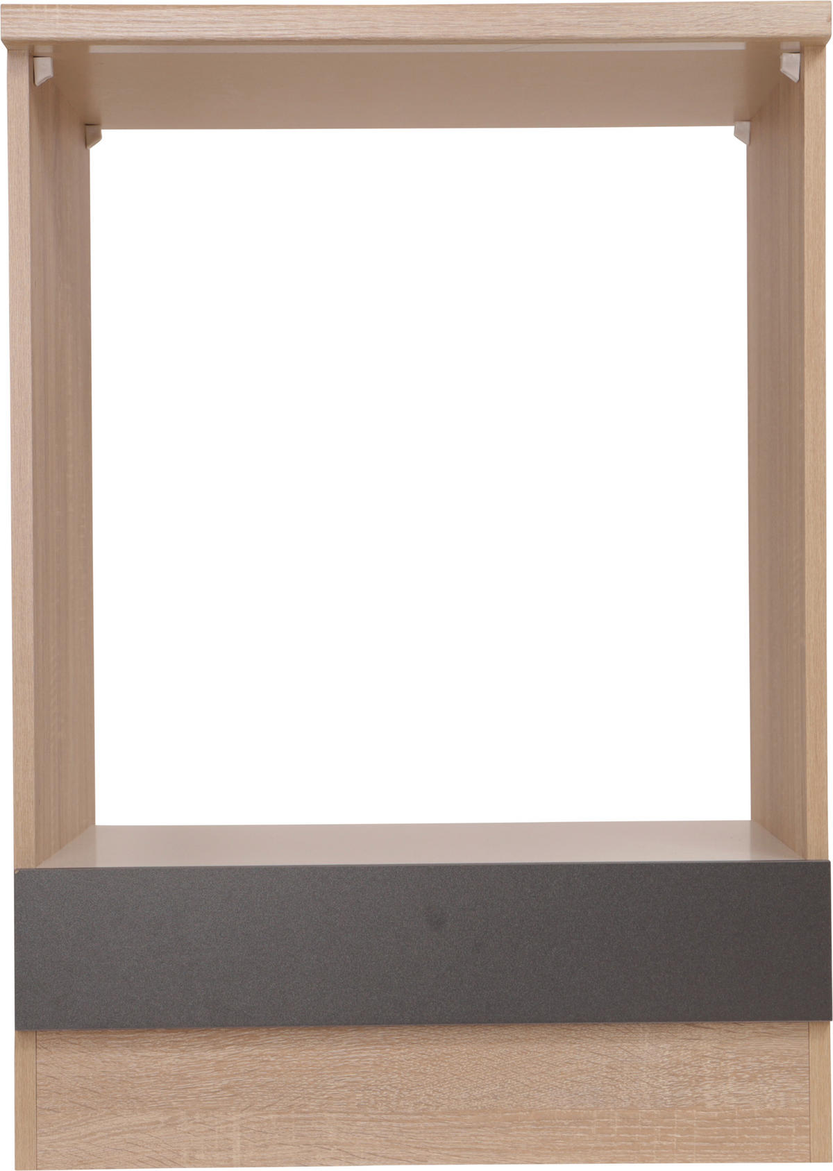 HERDUMBAUSCHRANK 60/84,8/60 cm  in Grau, Eichefarben  - Eichefarben/Grau, Basics, Holzwerkstoff (60/84,8/60cm) - Respekta