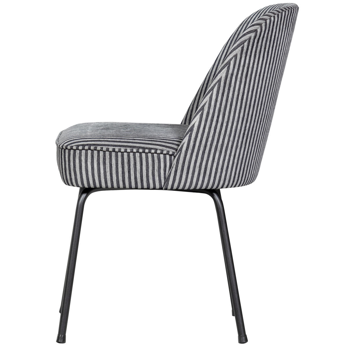 STUHL-SET 2 Stück  in Webstoff  - Schwarz/Grau, MODERN, Textil/Metall (50/83/57cm) - Livetastic