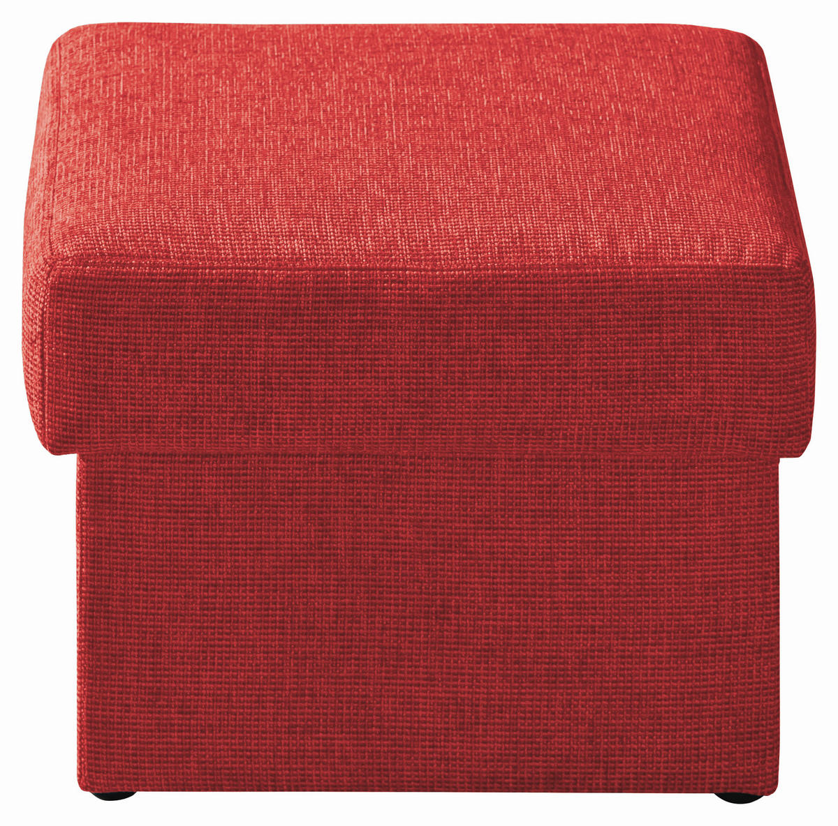 HOCKER Rot  - Rot/Schwarz, Design, Kunststoff/Textil (55/45/55cm) - Livetastic